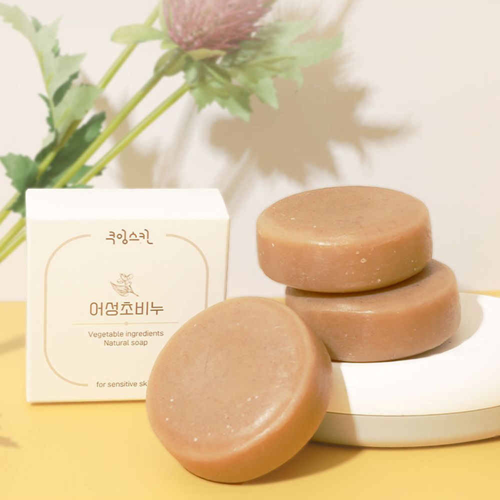 COOING SKIN ナチュラルドクダミ石鹸 100g 赤み・炎症ケア 皮脂コントロール 低刺激 洗顔バー _ 韓国製